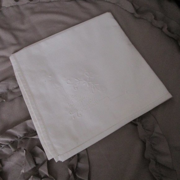 square cutwork table cloth